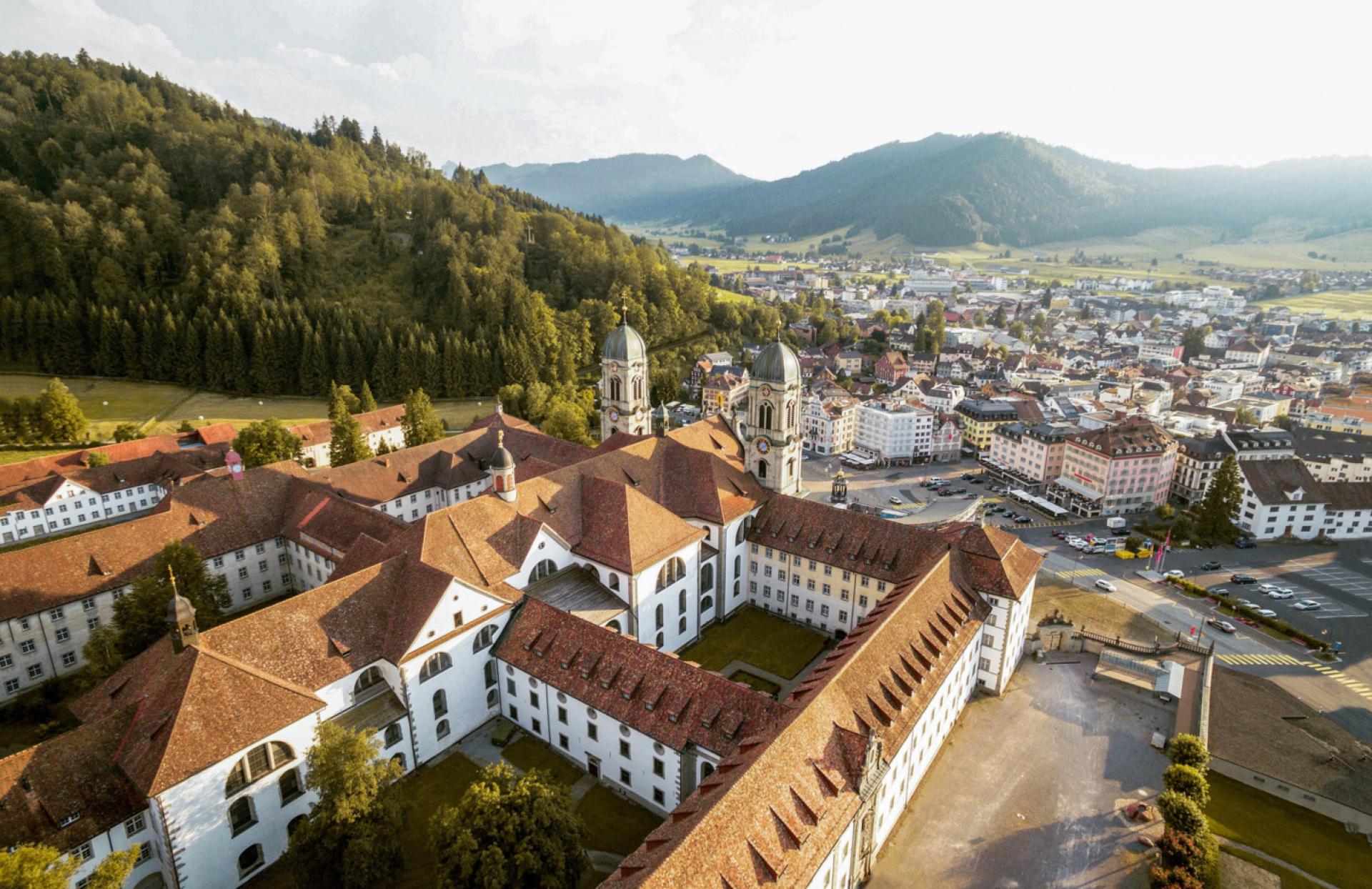 Blick über das Kloster Einsiedeln