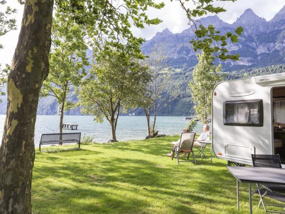 A comfortable campsite for tents, caravans and motor homes